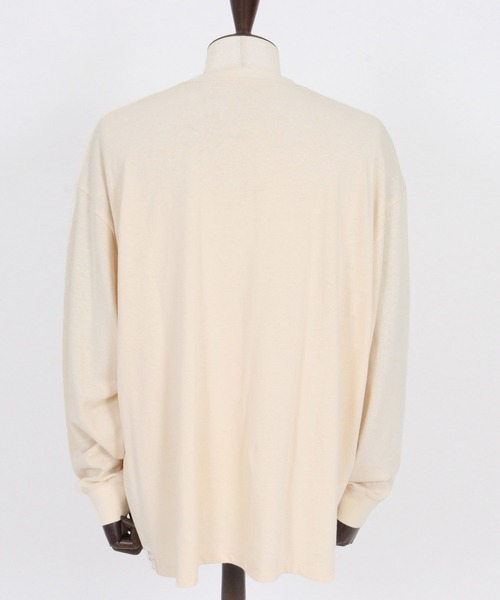 ANGENEHM（アンゲネーム）の「mlt5352-Printed Long Sleeve T-Shirt -handwriting-esque- ロングスリーブTシャツ(AG05-024acf)（Tシャツ/カットソー・メンズ・ブラック/ナチュラル・L/M/S）」の15枚目の写真