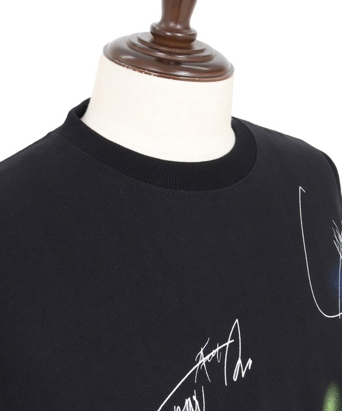 ANGENEHM（アンゲネーム）の「mlt5352-Printed Long Sleeve T-Shirt -handwriting-esque- ロングスリーブTシャツ(AG05-024acf)（Tシャツ/カットソー・メンズ・ブラック/ナチュラル・L/M/S）」の18枚目の写真
