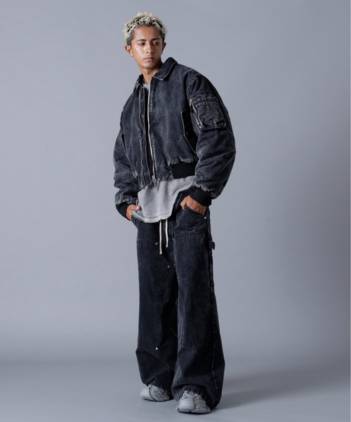 DANKE SCHON(ダンケシェーン)の「DankeSchon/ダンケシェーン/DUCK W-KNEE PANTS(デニムパンツ・メンズ・ベージュ/ブラック・L/M)」の4枚目の写真