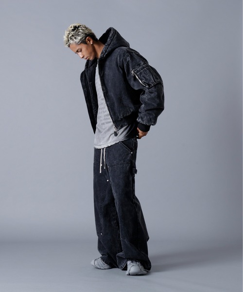 DANKE SCHON(ダンケシェーン)の「DankeSchon/ダンケシェーン/DUCK W-KNEE PANTS(デニムパンツ・メンズ・ベージュ/ブラック・L/M)」の9枚目の写真