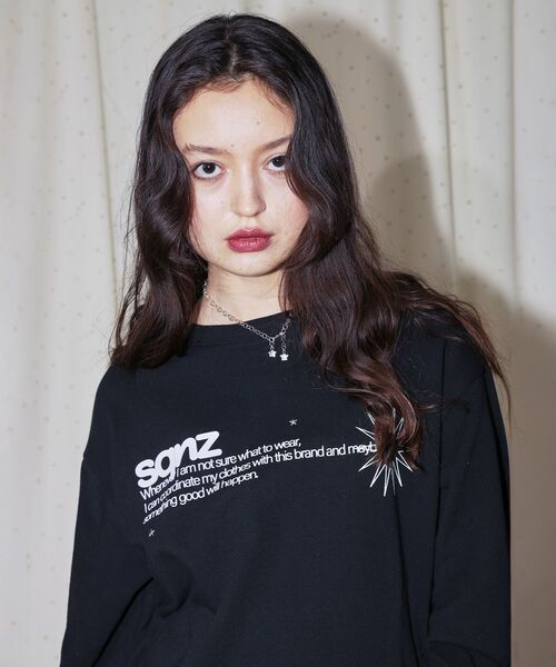 SEQUENZ（シークエンズ）の「※WEB限定 / スタースタッズ / ロゴ裏毛スウェット / sqnz star studs logo sweat（スウェット・メンズ・その他1/グレー/ブラック・SMALL/LARGE/MEDIUM）」の6枚目の写真