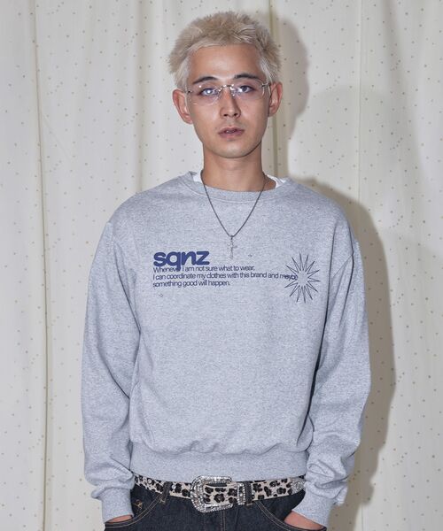 SEQUENZ（シークエンズ）の「※WEB限定 / スタースタッズ / ロゴ裏毛スウェット / sqnz star studs logo sweat（スウェット・メンズ・その他1/グレー/ブラック・SMALL/LARGE/MEDIUM）」の13枚目の写真