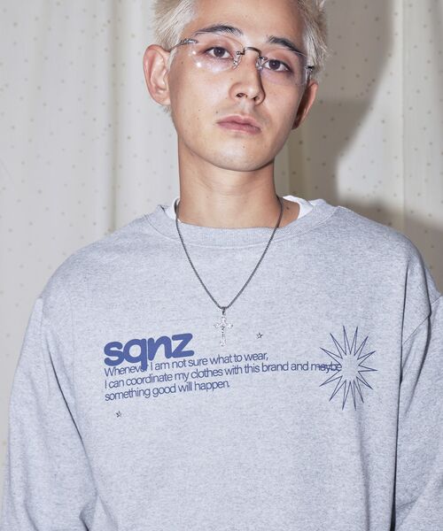 SEQUENZ（シークエンズ）の「※WEB限定 / スタースタッズ / ロゴ裏毛スウェット / sqnz star studs logo sweat（スウェット・メンズ・その他1/グレー/ブラック・SMALL/LARGE/MEDIUM）」の15枚目の写真