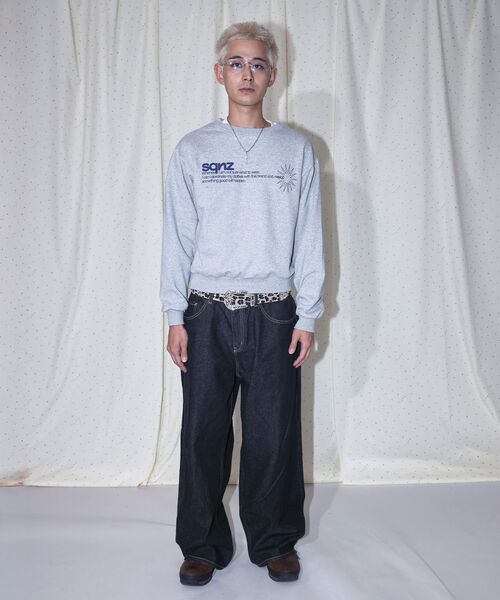 SEQUENZ（シークエンズ）の「※WEB限定 / スタースタッズ / ロゴ裏毛スウェット / sqnz star studs logo sweat（スウェット・メンズ・その他1/グレー/ブラック・SMALL/LARGE/MEDIUM）」の16枚目の写真