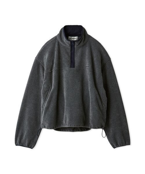 LILY BROWN（リリーブラウン）の「ハーフジップロゴ刺繍フリース