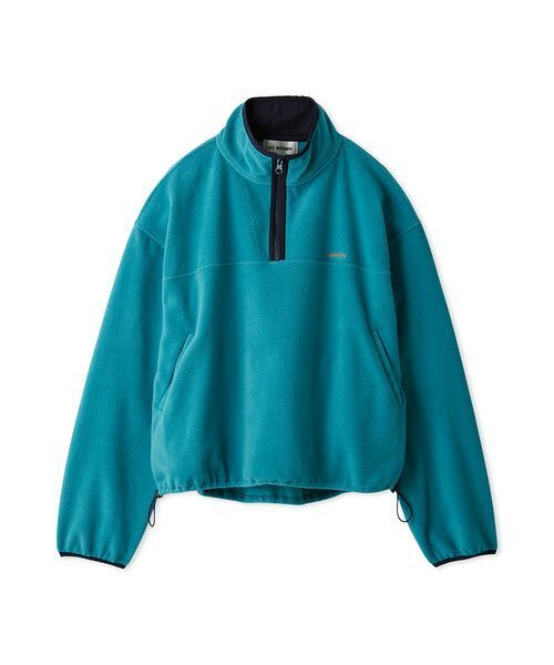 LILY BROWN（リリーブラウン）の「ハーフジップロゴ刺繍フリース