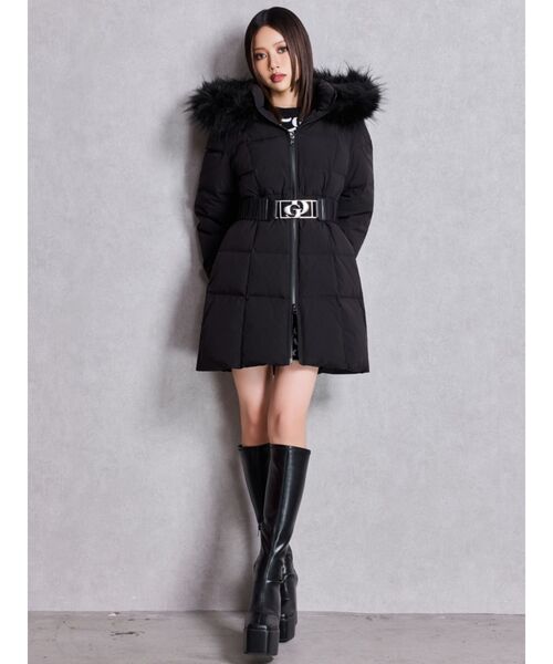 GYDA（ジェイダ）の「GDベルト付きロングダウンコート（ダウン