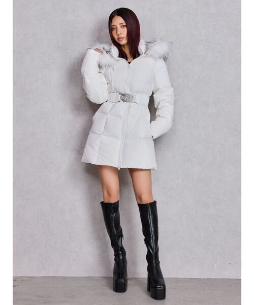 GDベルト付きロングダウンコート（ダウンジャケット/コート