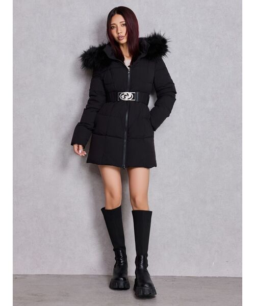 GDベルト付きロングダウンコート（ダウンジャケット/コート）｜GYDA