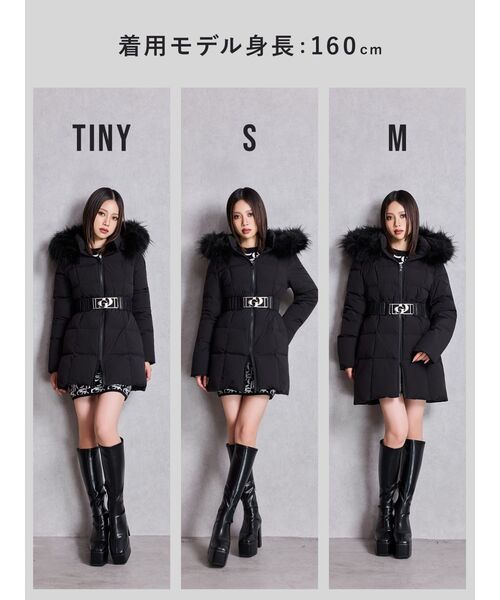 GDベルト付きロングダウンコート（ダウンジャケット/コート