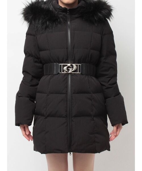 黒 ダウンジャケット ベルト付き GYDA ジェイダ ダウン ジャケット レディース GYGY ベルト付き
