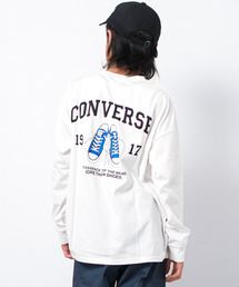CONVERSE（コンバース）の「CONVERSE 別注スニーカーロゴプリントロングTシャツ（Tシャツ/カットソー）」
