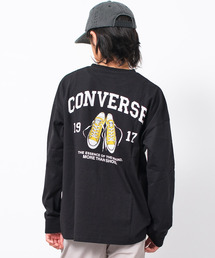 CONVERSE（コンバース）の「CONVERSE 別注スニーカーロゴプリントロングTシャツ（Tシャツ/カットソー）」