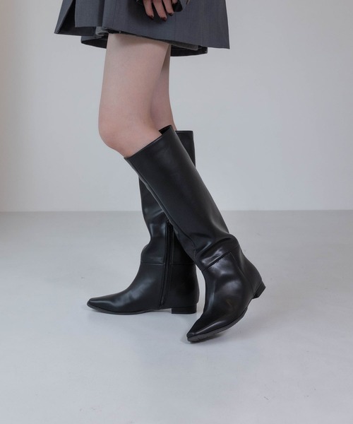 EVOL（イーボル）の「【S-LLサイズ展開・インヒール入り】インヒールロングブーツ IZ5893（ブーツ・レディース・ブラウン/ブラック/ボルドー・M/S/LL/L）」の5枚目の写真
