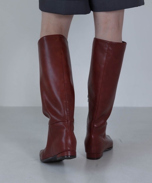 EVOL（イーボル）の「【S-LLサイズ展開・インヒール入り】インヒールロングブーツ IZ5893（ブーツ・レディース・ブラウン/ブラック/ボルドー・M/S/LL/L）」の8枚目の写真