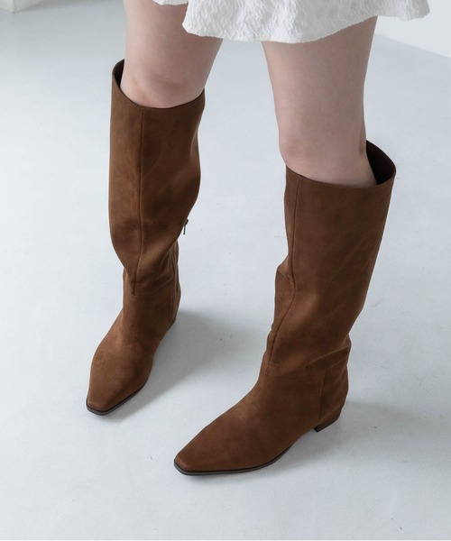 EVOL（イーボル）の「【S-LLサイズ展開・インヒール入り】インヒールロングブーツ IZ5893（ブーツ・レディース・ブラウン/ブラック/ボルドー・M/S/LL/L）」の12枚目の写真