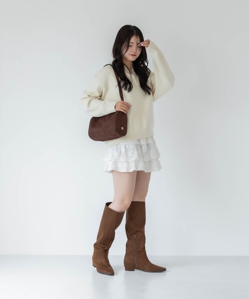 EVOL（イーボル）の「【S-LLサイズ展開・インヒール入り】インヒールロングブーツ IZ5893（ブーツ・レディース・ブラウン/ブラック/ボルドー・M/S/LL/L）」の13枚目の写真