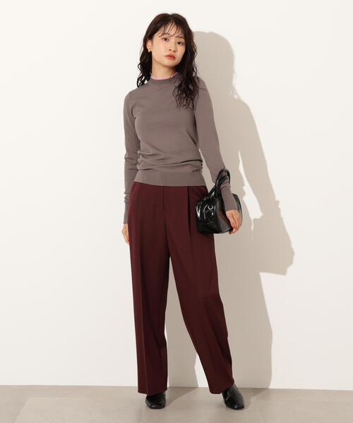 N.（N. Natural Beauty Basic）（エヌエヌナチュラルビューティーベーシック）の「オータムワイドトラウザー（その他パンツ・レディース・ブラウン系その他/アイボリー/ボルドー・MEDIUM/SMALL）」の16枚目の写真