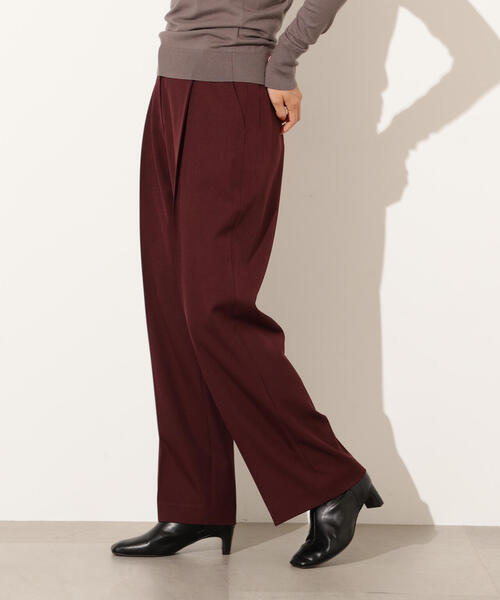 N.（N. Natural Beauty Basic）（エヌエヌナチュラルビューティーベーシック）の「オータムワイドトラウザー（その他パンツ・レディース・ブラウン系その他/アイボリー/ボルドー・MEDIUM/SMALL）」の18枚目の写真