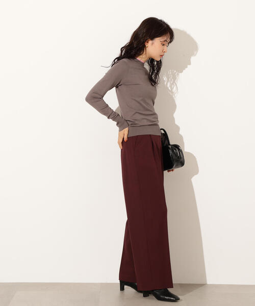 N.（N. Natural Beauty Basic）（エヌエヌナチュラルビューティーベーシック）の「オータムワイドトラウザー（その他パンツ・レディース・ブラウン系その他/アイボリー/ボルドー・MEDIUM/SMALL）」の20枚目の写真