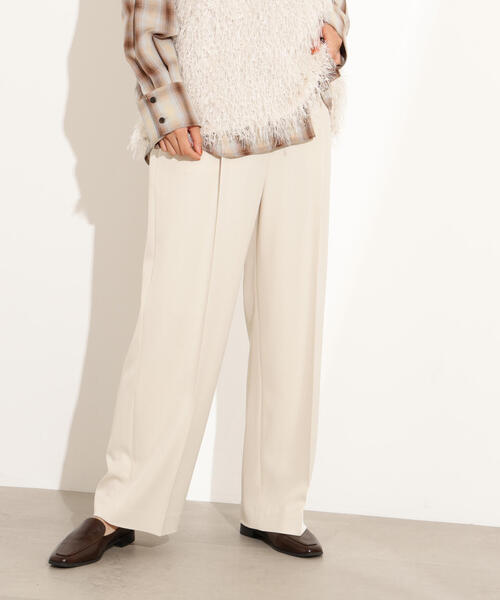 N.（N. Natural Beauty Basic）（エヌエヌナチュラルビューティーベーシック）の「オータムワイドトラウザー（その他パンツ・レディース・ブラウン系その他/アイボリー/ボルドー・MEDIUM/SMALL）」の2枚目の写真