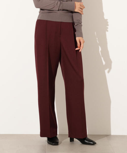 N.（N. Natural Beauty Basic）（エヌエヌナチュラルビューティーベーシック）の「オータムワイドトラウザー（その他パンツ・レディース・ブラウン系その他/アイボリー/ボルドー・MEDIUM/SMALL）」の3枚目の写真