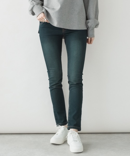 RCD(アールシーディー)の「紐付きウエストゴムデニムパンツ(デニムパンツ・レディース・ネイビー/ワンウォッシュ/ブルー・M/LL/4L/L/3L)」の8枚目の写真