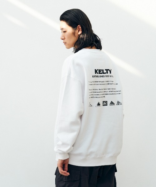 KELTY（ケルティ）の「バックヒストリーロゴクルーネックスウェット（スウェット・レディース・杢グレー/ブラック/ネイビー/ベージュ/ホワイト・L/XL/S/MEDIUM）」の17枚目の写真