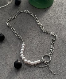 Y/lim（イリム）の「アシメビジューチェーンMIXネックレス（ネックレス）」