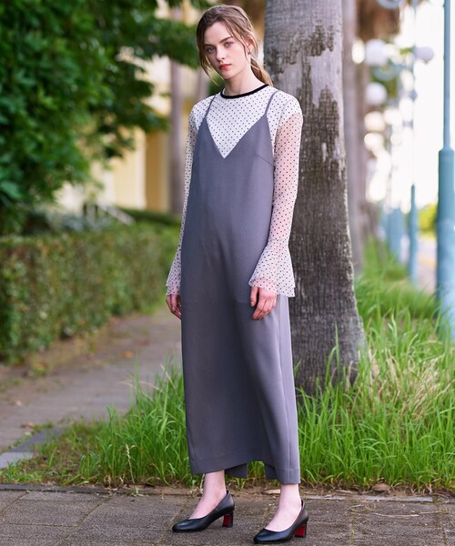 DRESSTERIOR(ドレステリア)の「【洗える/シアー素材】シアードットベルスリーブカットソー(Tシャツ/カットソー・レディース・イエロー系その他2/ブラック系・34/36/38)」の8枚目の写真