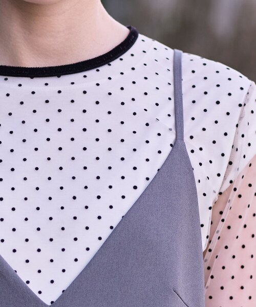 DRESSTERIOR(ドレステリア)の「【洗える/シアー素材】シアードットベルスリーブカットソー(Tシャツ/カットソー・レディース・イエロー系その他2/ブラック系・34/36/38)」の11枚目の写真