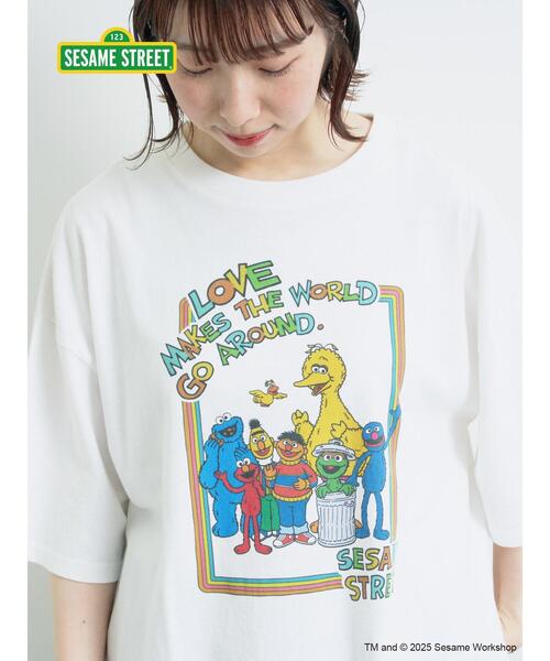 SM2（エスエムツー）の「【SESAME STREET meets SM2】プリントアソートTシャツ（Tシャツ/カットソー・レディース・イエロー/ネイビー/オフホワイト/グレー・F）」の2枚目の写真