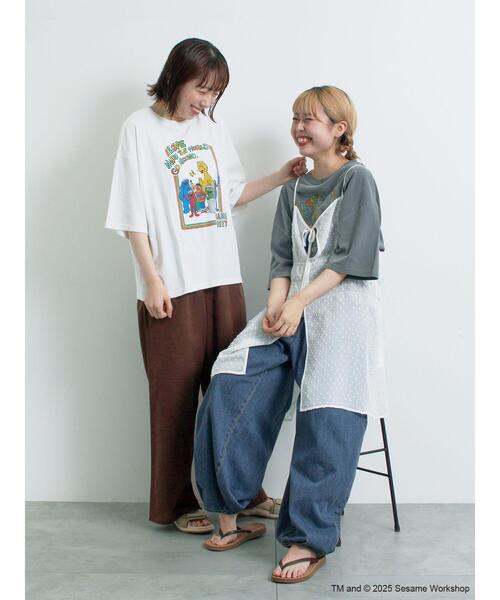 SM2（エスエムツー）の「【SESAME STREET meets SM2】プリントアソートTシャツ（Tシャツ/カットソー・レディース・イエロー/ネイビー/オフホワイト/グレー・F）」の8枚目の写真