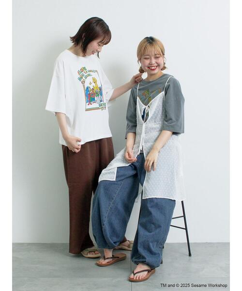 SM2（エスエムツー）の「【SESAME STREET meets SM2】プリントアソートTシャツ（Tシャツ/カットソー・レディース・イエロー/ネイビー/オフホワイト/グレー・F）」の9枚目の写真