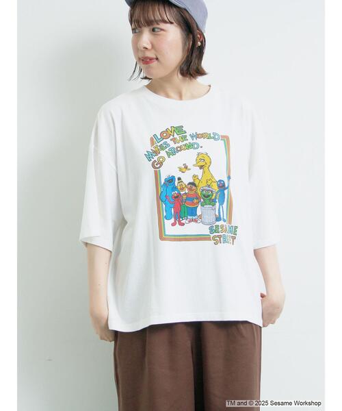 SM2（エスエムツー）の「【SESAME STREET meets SM2】プリントアソートTシャツ（Tシャツ/カットソー・レディース・イエロー/ネイビー/オフホワイト/グレー・F）」の12枚目の写真