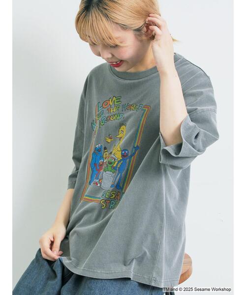 SM2（エスエムツー）の「【SESAME STREET meets SM2】プリントアソートTシャツ（Tシャツ/カットソー・レディース・イエロー/ネイビー/オフホワイト/グレー・F）」の16枚目の写真