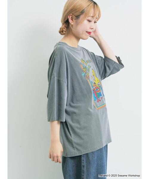 SM2（エスエムツー）の「【SESAME STREET meets SM2】プリントアソートTシャツ（Tシャツ/カットソー・レディース・イエロー/ネイビー/オフホワイト/グレー・F）」の17枚目の写真