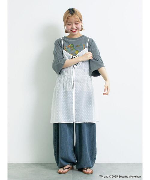 SM2（エスエムツー）の「【SESAME STREET meets SM2】プリントアソートTシャツ（Tシャツ/カットソー・レディース・イエロー/ネイビー/オフホワイト/グレー・F）」の18枚目の写真