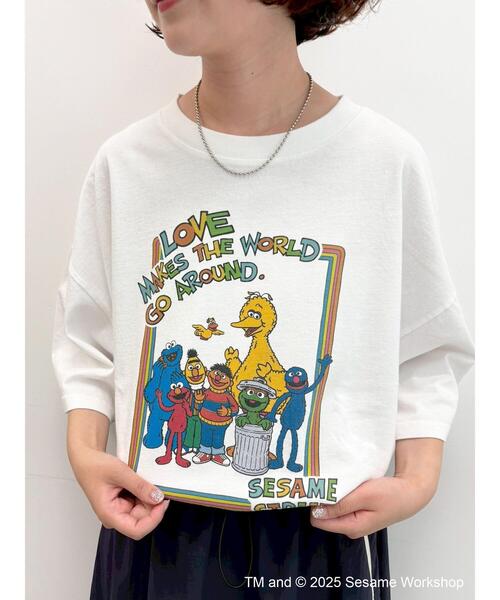 SM2（エスエムツー）の「【SESAME STREET meets SM2】プリントアソートTシャツ（Tシャツ/カットソー・レディース・イエロー/ネイビー/オフホワイト/グレー・F）」の21枚目の写真