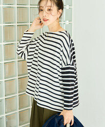 限定展開 バスク ボーダー ロングスリーブ Tシャツ