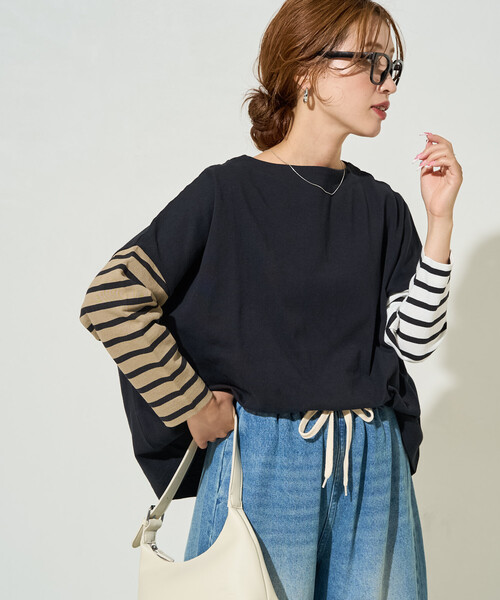 セール】限定展開 バスク ボーダー ロングスリーブ Tシャツ（Tシャツ