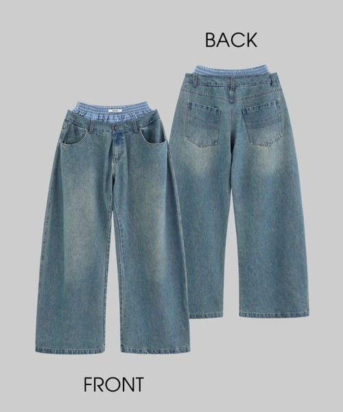 Vini(ヴィニ)の「【Vini】ストリートルーズデニム(デニムパンツ・レディース・ブルー・SMALL/MEDIUM)」の3枚目の写真