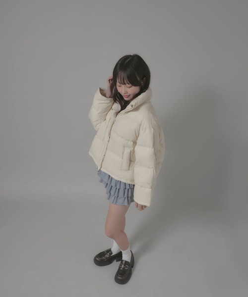 Chick（チック）の「Stand Collar Jacket/スタンドネックダウンジャケット（ダウンジャケット/コート・レディース・ホワイト/ブラック・FREE）」の19枚目の写真