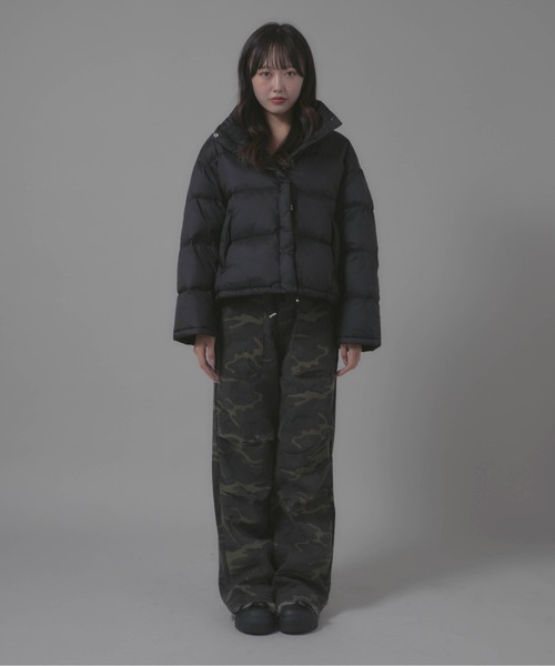 Chick（チック）の「Stand Collar Jacket/スタンドネックダウンジャケット（ダウンジャケット/コート・レディース・ホワイト/ブラック・FREE）」の21枚目の写真