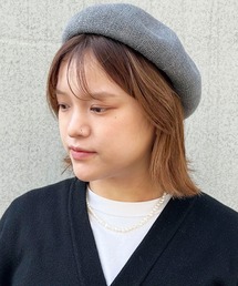 yield（イールド）の「【Soelilas】Acrylic Rib Beret（アクリルリブベレー） LCF-M37683（ハンチング/ベレー帽）」