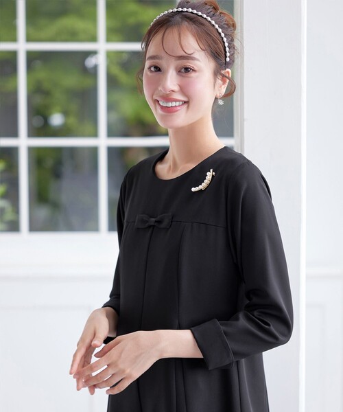 Tiaclasse(ティアクラッセ)の「フレアAラインリボンワンピース(ワンピース・レディース・ネイビー/ブラック/グレー・XL/XXL)」の18枚目の写真