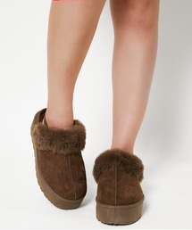 GORGE（ゴージ）の「《ふわもこ暖か♪》厚底ムートンスリッポン レディース 冬の防寒カジュアルに◎（スリッポン）」