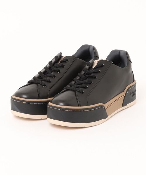 LANVIN en Bleu(ランバンオンブルー)の「厚底レースアップスニーカー(スニーカー・レディース・ホワイト/ブラック/アイボリー・22.5cm/23.0cm/23.5cm/24.0cm/24.5cm)」の1枚目の写真