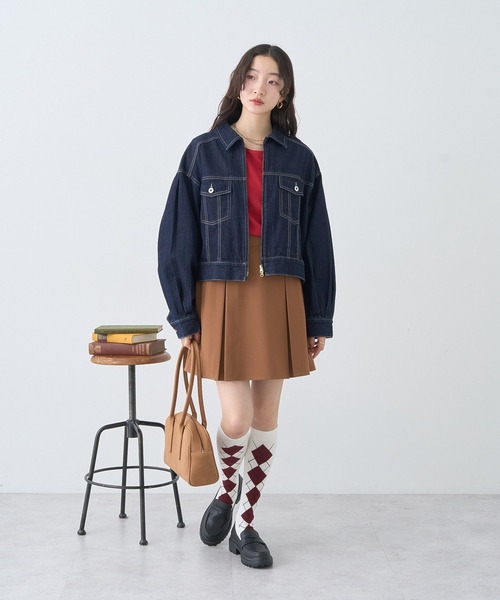 earth music&ecology（アースミュージックアンドエコロジー）の「アーガイルソックス（ソックス/靴下・レディース・ブラウン/チャコールグレー/オフホワイト・21-24）」の7枚目の写真