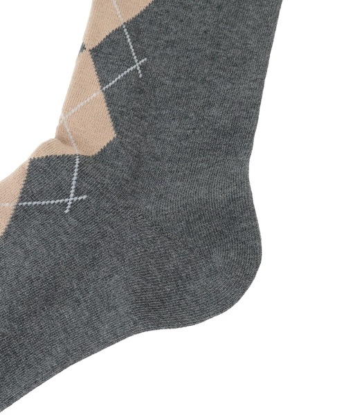earth music&ecology（アースミュージックアンドエコロジー）の「アーガイルソックス（ソックス/靴下・レディース・ブラウン/チャコールグレー/オフホワイト・21-24）」の13枚目の写真